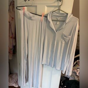 Skims Light Blue Pajama Set